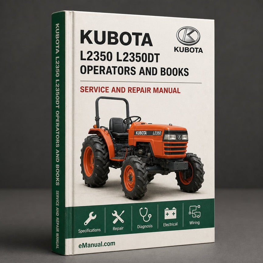 Kubota L2350 & L2350DT operators and parts Manual. 2 x books