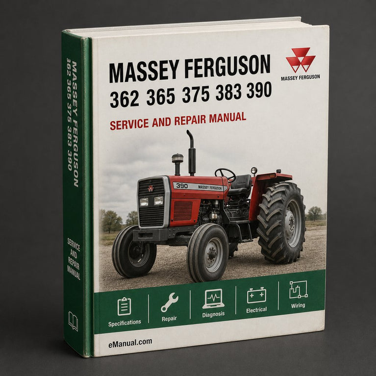 Massey Ferguson 362 365 375 383 390 390t 398 Tractor Manual