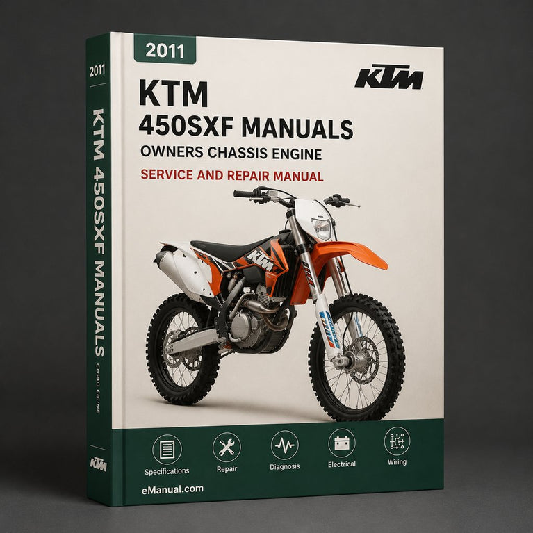 KTM 450SXF Manuals. Workshop owners chassis & engine parts. 2011