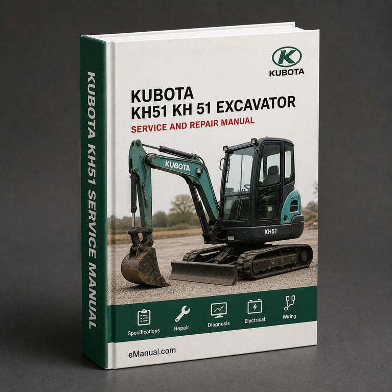 Kubota KH51 KH 51 Excavator Workshop Service Manual
