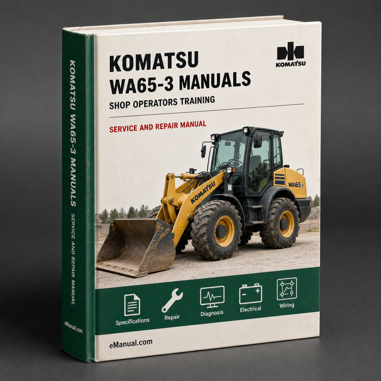 Komatsu WA65-3 Manuals. shop operators & a training Manual.