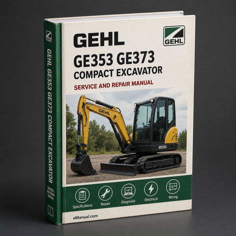 Gehl GE353 GE373 Compact Excavator Parts Manual Download PDF