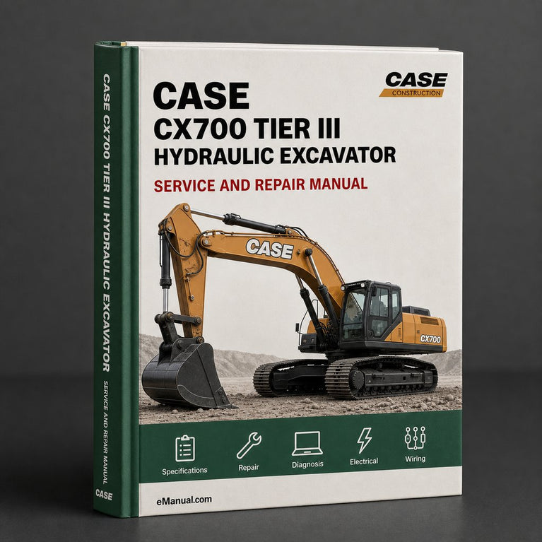 Case CX700 TIER III Hydraulic Excavator Factory Operators Owner Instruction Manual - Improved - Download PDF