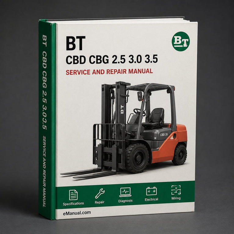 BT CBD / CBG 2.5 3.0 3.5 Forklift Cargo Range Service Repair Workshop Manual Download PDF