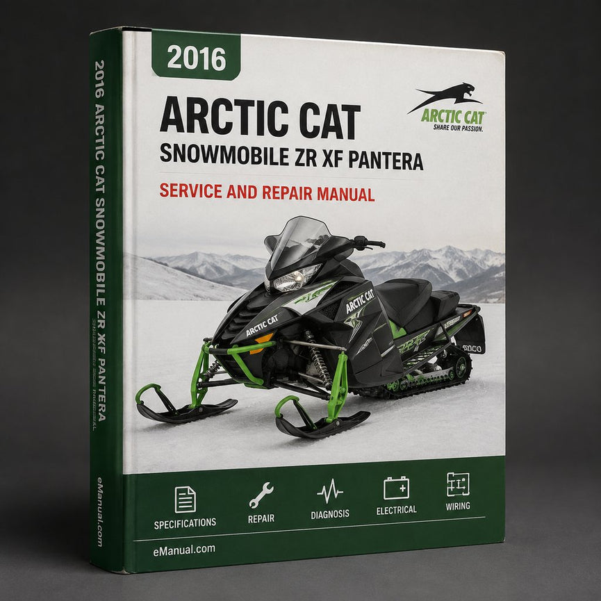 Arctic Cat snowmobile ZR / XF / M / Pantera Service Manual Repair 2016