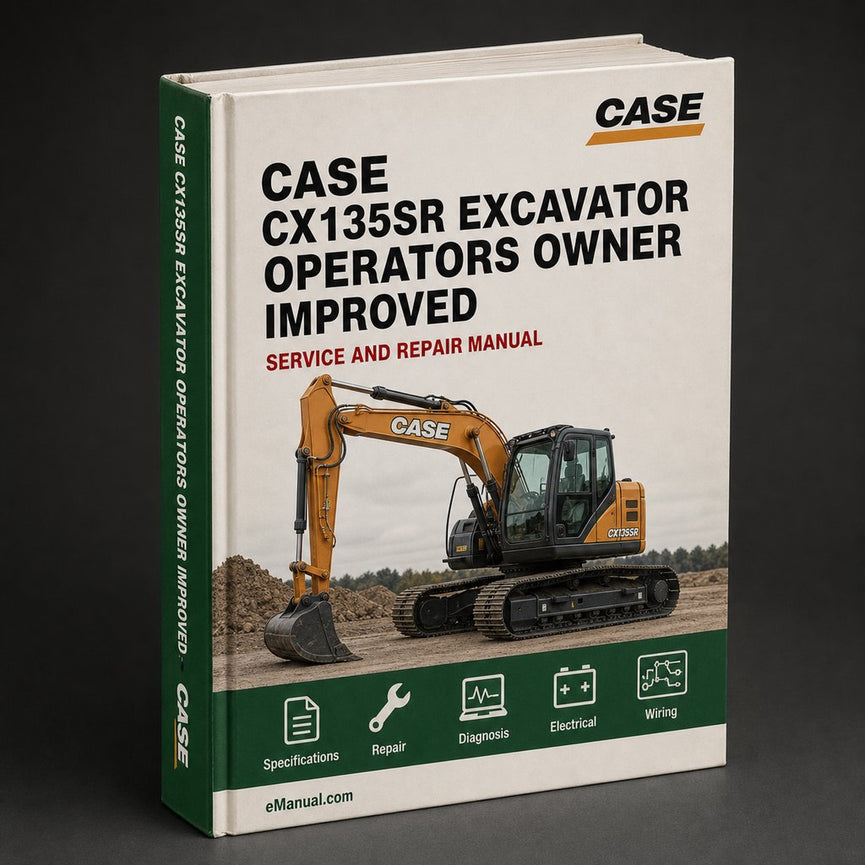 Case CX135SR Excavator Factory Operators Owner Instruction Manual - Improved - Download PDF