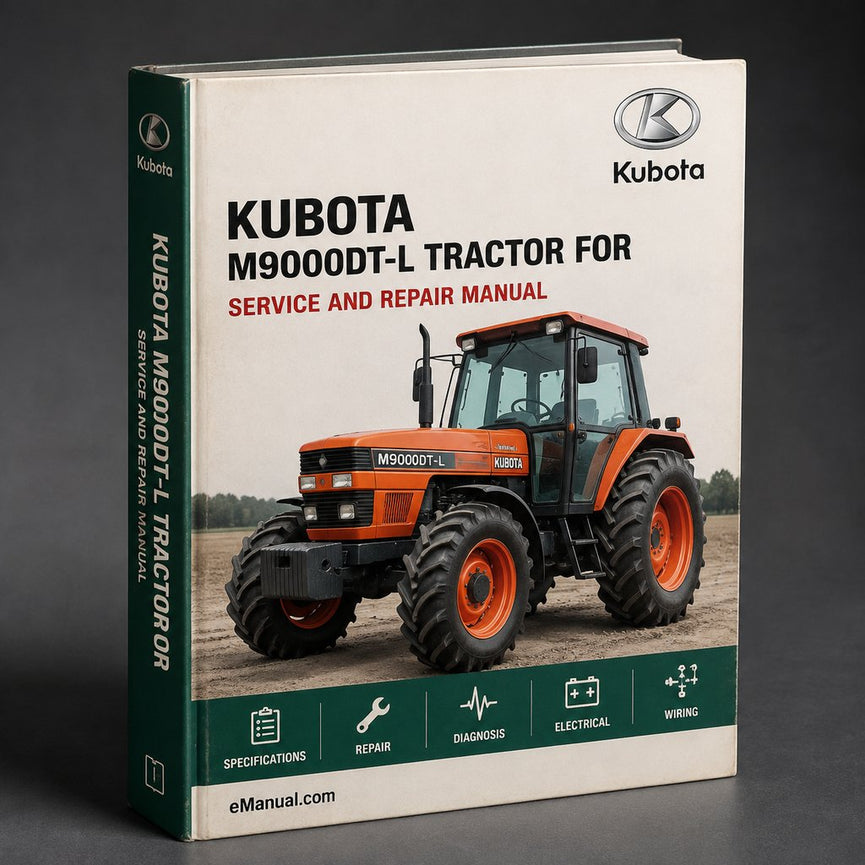Kubota M9000DT-L Tractor Workshop Service Manual for Repair.