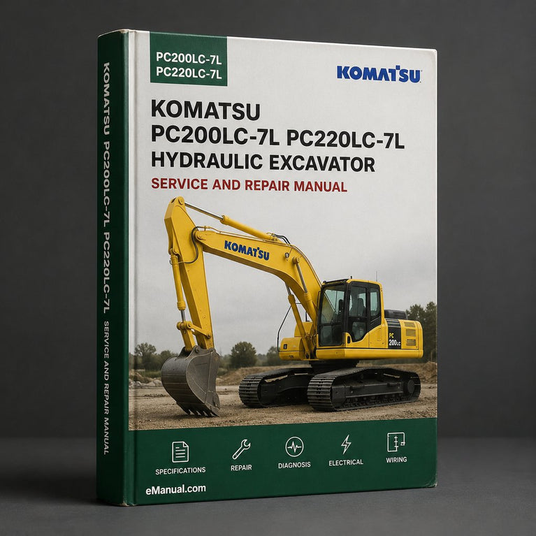 Komatsu PC200LC-7L PC220LC-7L Hydraulic Excavator Service Repair Workshop Manual (A86001 and up)