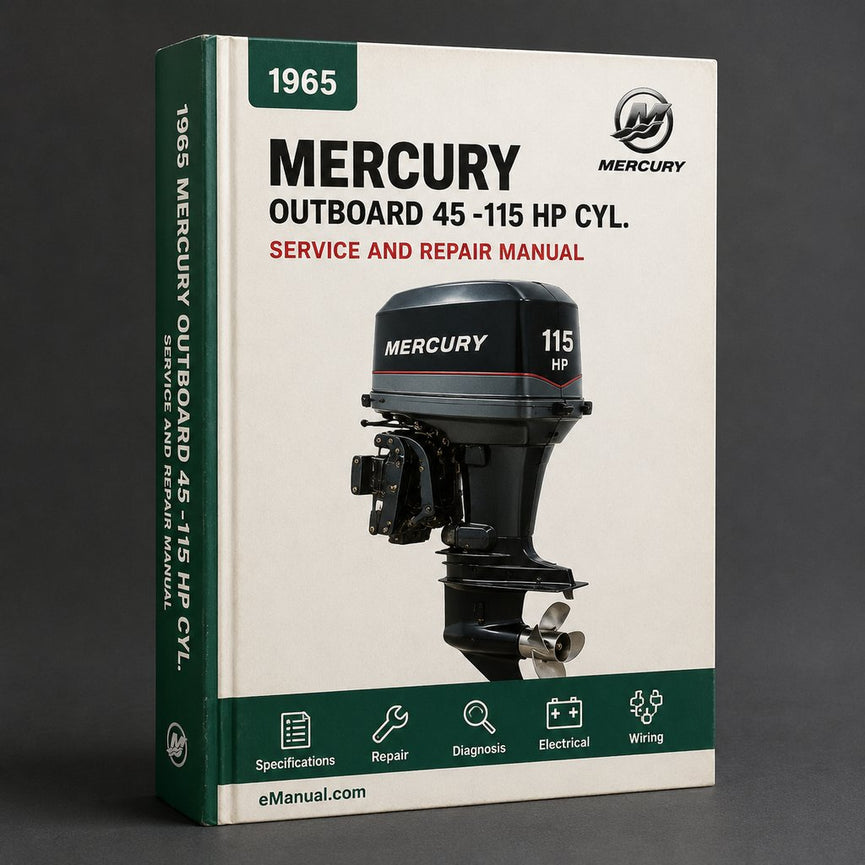 1965-1989 Mercury Outboard 45 -115 HP 3 & 4 Cyl 2 Stroke Motors Service Repair Manual (PDF Preview Perfect for the DIY person) Download