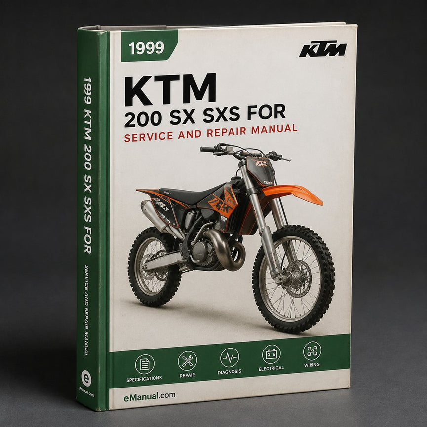 KTM 200 SX SXS 1999-2010 Workshop Service Manual for Repair