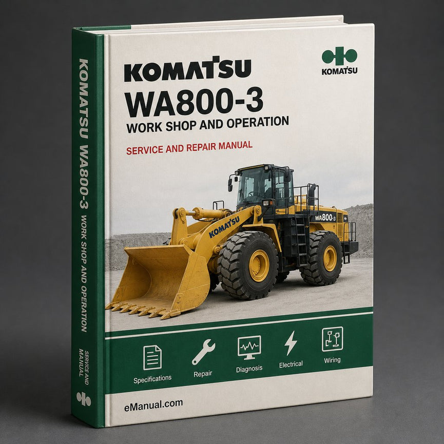 Komatsu WA800-3 work shop Manual and operation & maintenance