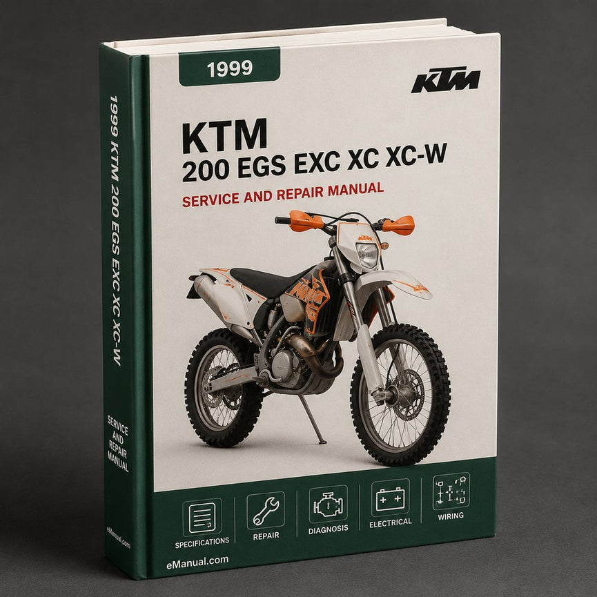 KTM 200 EGS EXC XC XC-W 1999-2006 Workshop Service Manual
