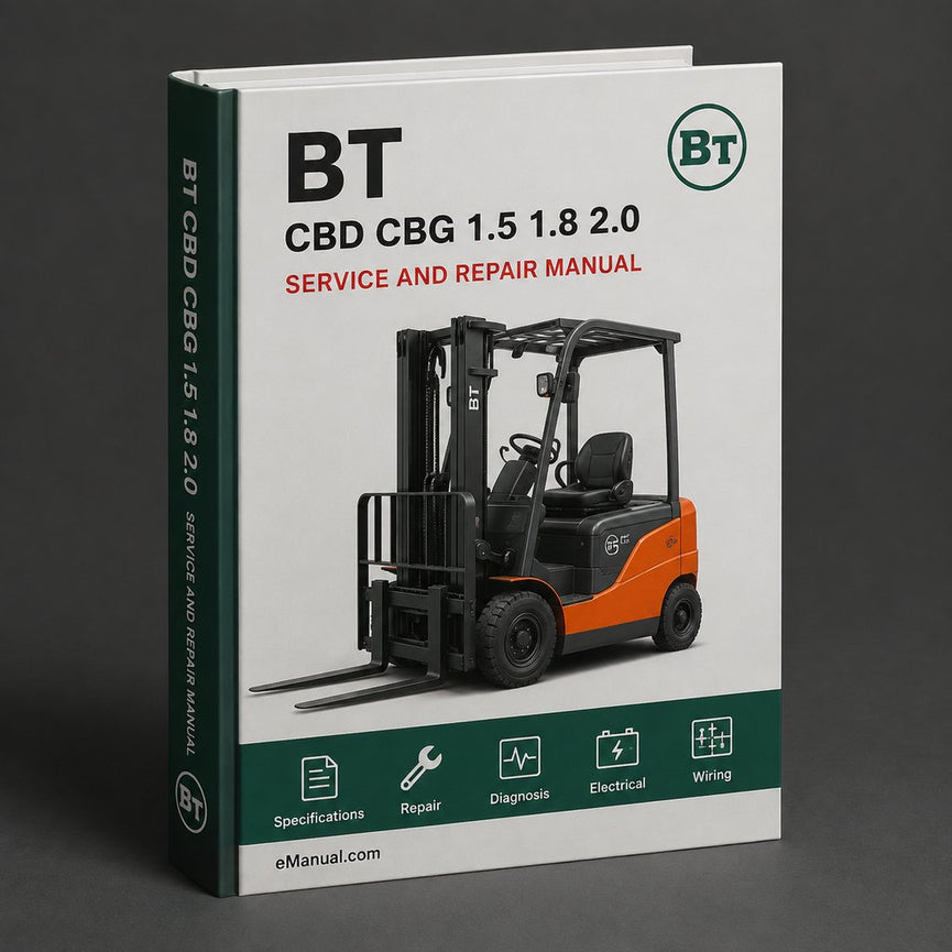 BT CBD / CBG 1.5 1.8 2.0 Forklift Cargo Range Service Repair Workshop Manual Download PDF
