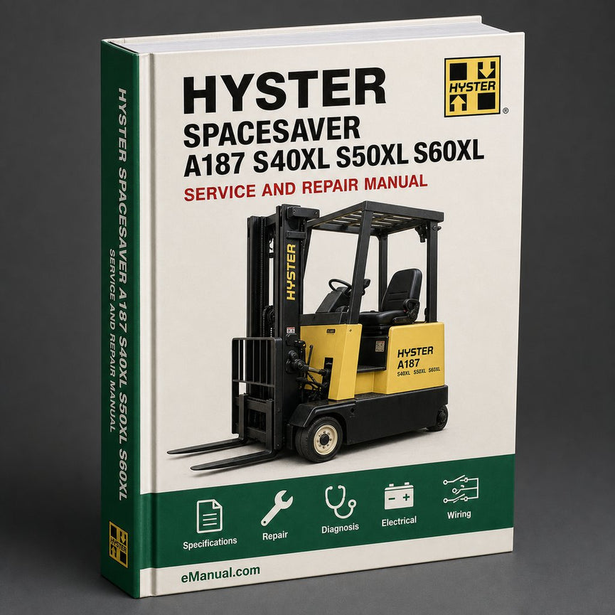 Hyster Spacesaver A187 (S40XL S50XL S60XL) Forklift Parts Manual Download PDF