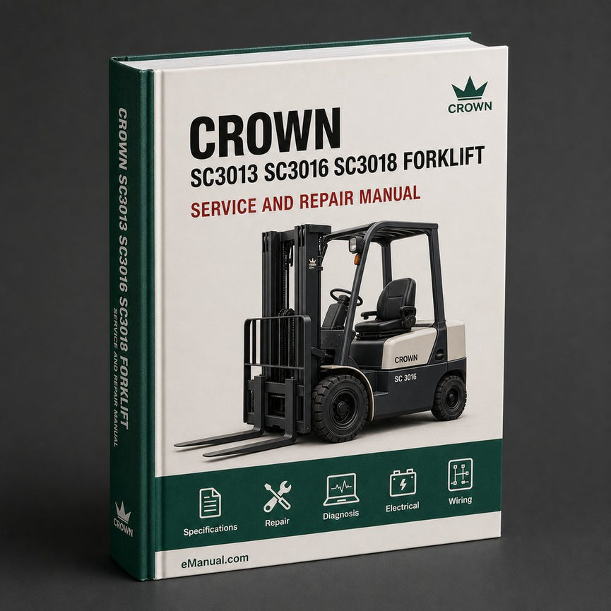 Crown SC3013 SC3016 SC3018 Forklift Complete Workshop Service Repair Manual