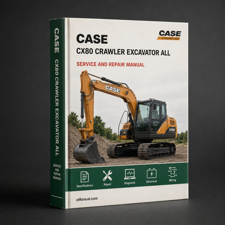 Case CX80 Crawler Excavator All Service Repair Manual