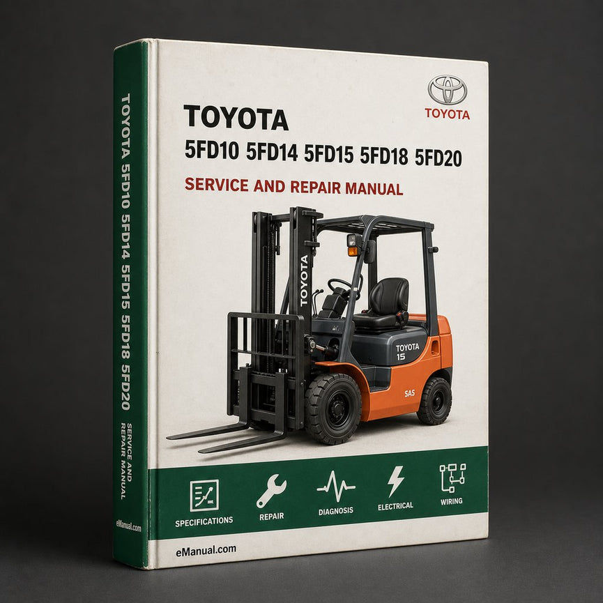 Toyota 5FD10 5FD14 5FD15 5FD18 5FD20 5FD23 5FD25 5FD28 5FD30 Diesel Forklift Complete Workshop Service Repair Manual