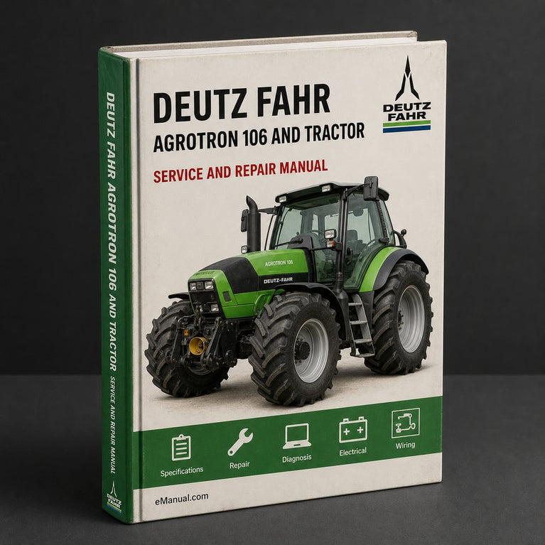 Deutz Fahr Agrotron 106 Parts Manual and Service Tractor