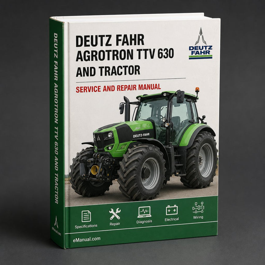Deutz Fahr Agrotron TTV 630 Parts Manual and Service Tractor
