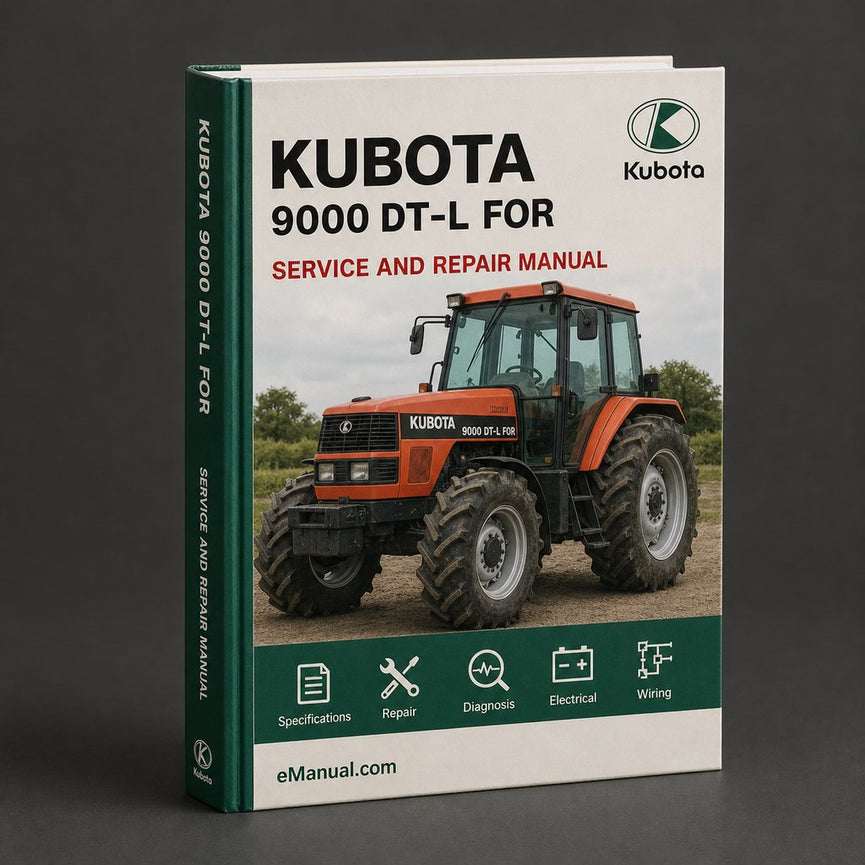Kubota M 9000 DT-L Workshop Service Manual for Repair