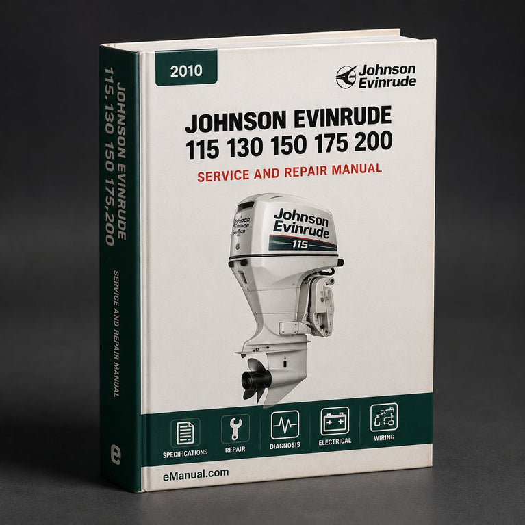 Johnson Evinrude 115 130 150 175 200 HP V4 V6 E-TEC Outboard 2010 Service Repair Workshop Manual Pdf