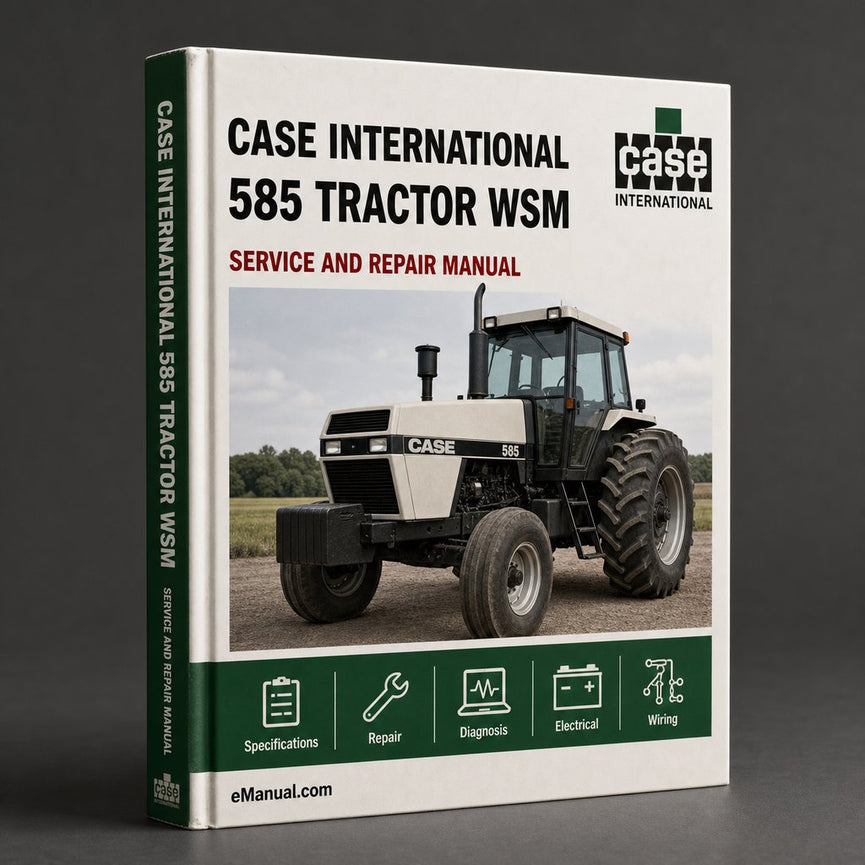 Case International 585 Tractor WSM Service Manual Repair