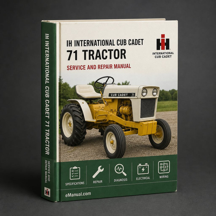 IH International Cub Cadet 71 Tractor Factory Service Repair Manual