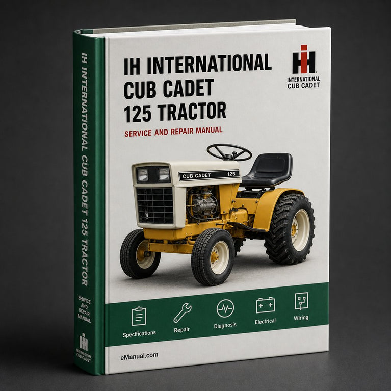 IH International Cub Cadet 125 Tractor Factory Service Repair Manual