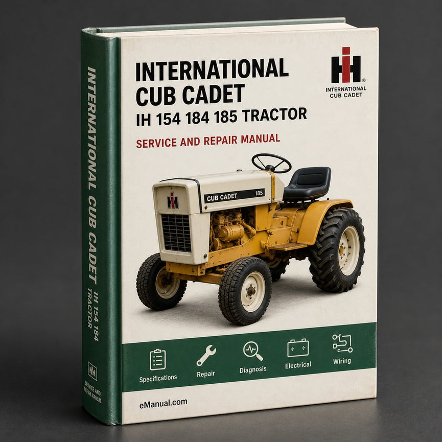 IH International Cub Cadet 154 184 185 Tractor Factory