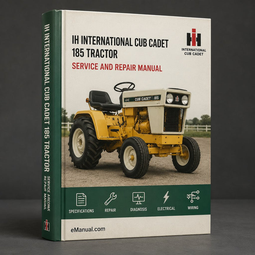 IH International Cub Cadet 185 Tractor Factory Service Repair Manual