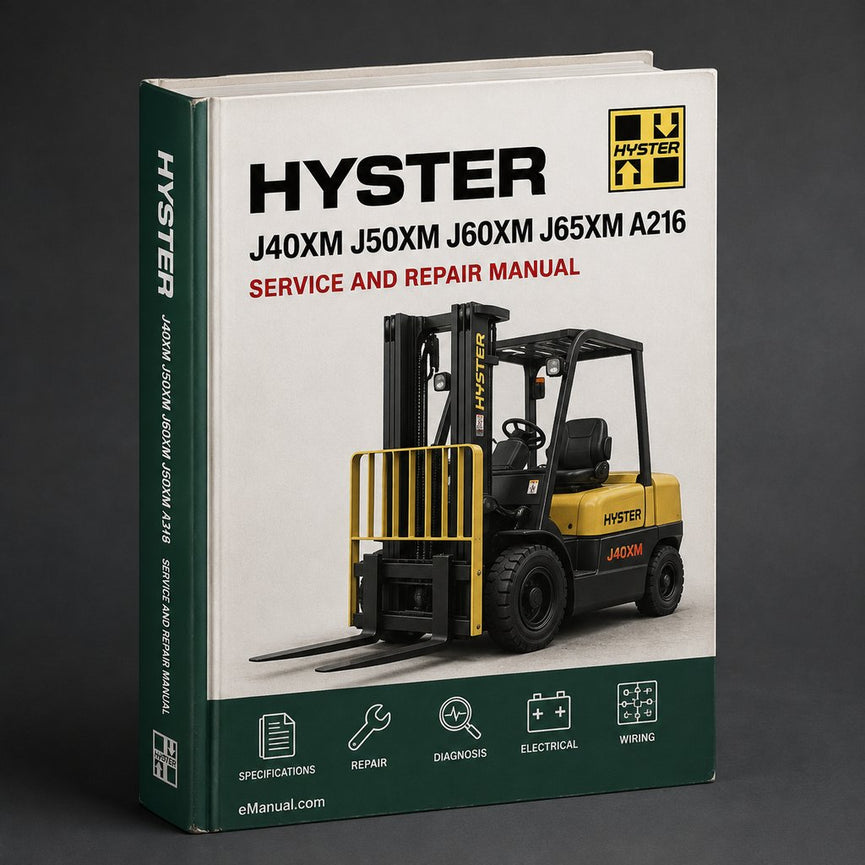 Hyster J40XM J50XM J60XM J65XM (A216) Electric Forklift Parts Manual