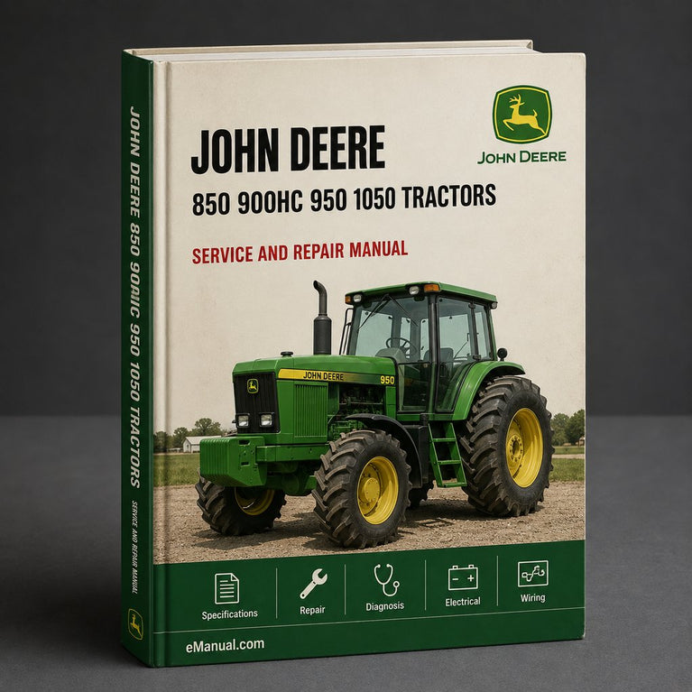 John Deere 850 900HC 950 1050 Tractors Service Technical Manual(TM1192)