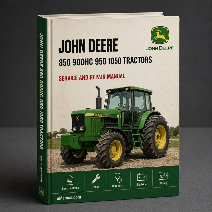 John Deere 850 900HC 950 1050 Tractors Service Technical Manual(TM1192)
