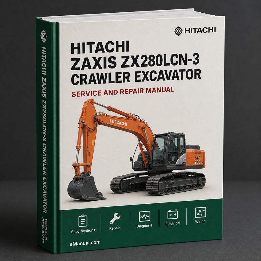 Hitachi ZAXIS ZX280LCN-3 Crawler Excavator Service Repair Manual