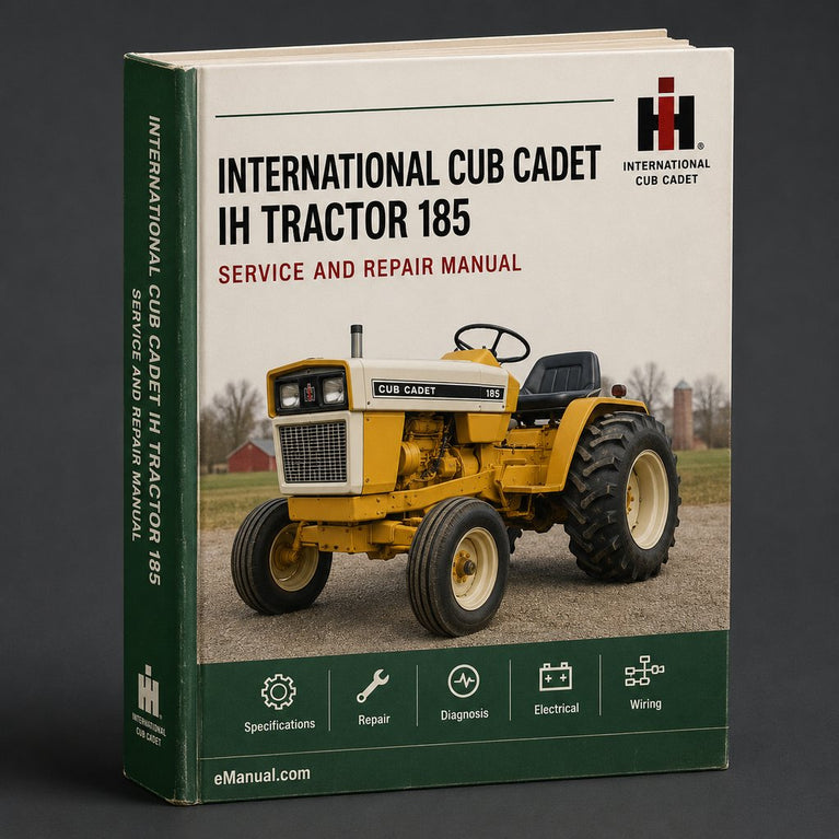 IH International Cub Cadet Tractor 185 Factory Service Repair Manual