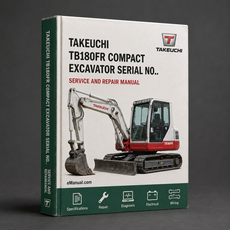Takeuchi TB180FR Compact Excavator Parts Manual (Serial No. 17840001-)