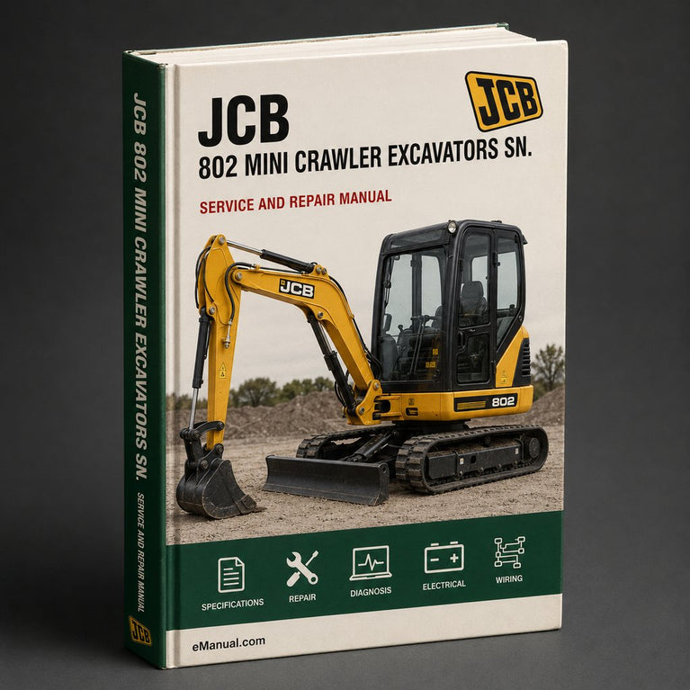 JCB 802 Mini Crawler ExcavatorS SN 0732001-0732449 Service Repair Manual