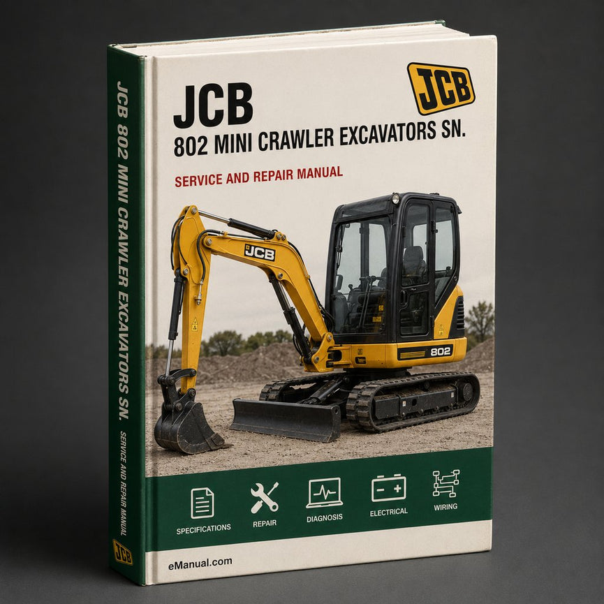 JCB 802 Mini Crawler ExcavatorS SN 0732001-0732449 Service Repair Manual