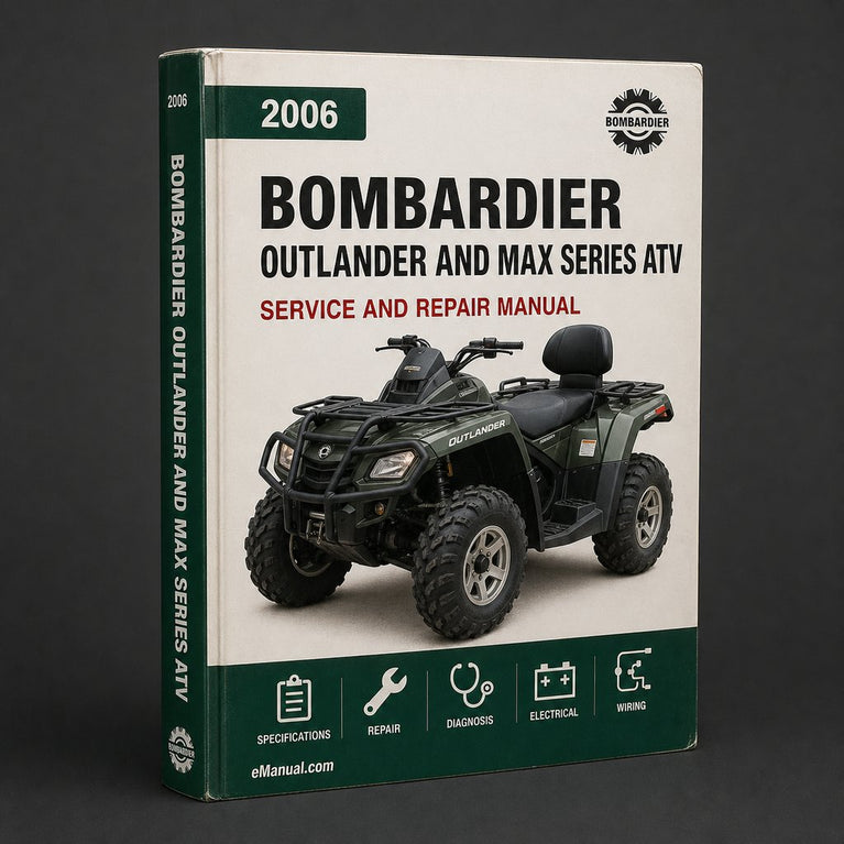 2006 Bombardier Outlander and Max Series ATV Shop and Engine Manuals
