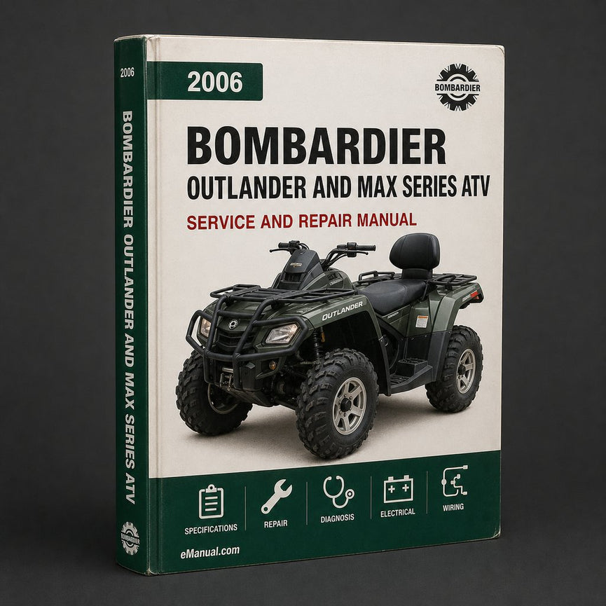 2006 Bombardier Outlander and Max Series ATV Shop and Engine Manuals