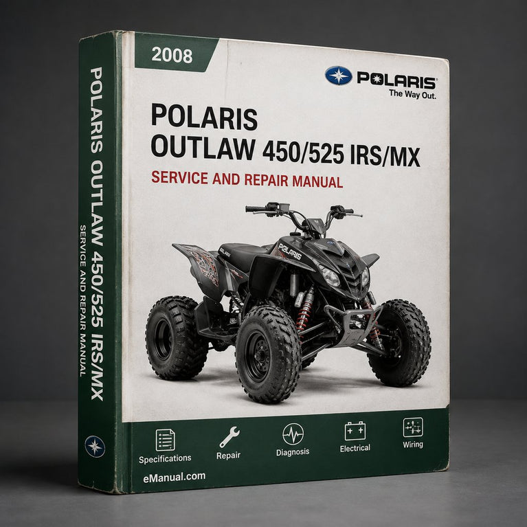 Polaris Outlaw 450/525 Service Manual Repair 2008 IRS/MX
