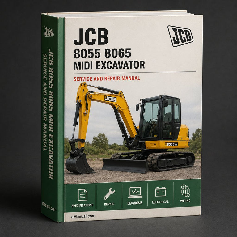 JCB 8055 8065 Midi Excavator Service Repair Workshop Manual