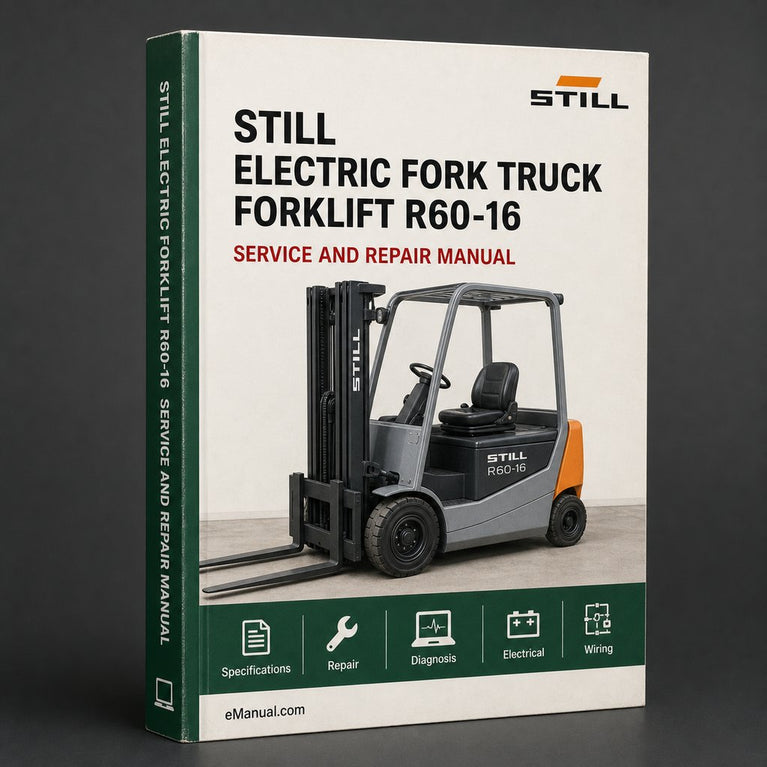 Still Electric Fork Truck Forklift R60-16 R60-18 R60-20 compact Illustrated Master Parts List Manual (Ident-Nr.159247 R6030 R6031 R6032)