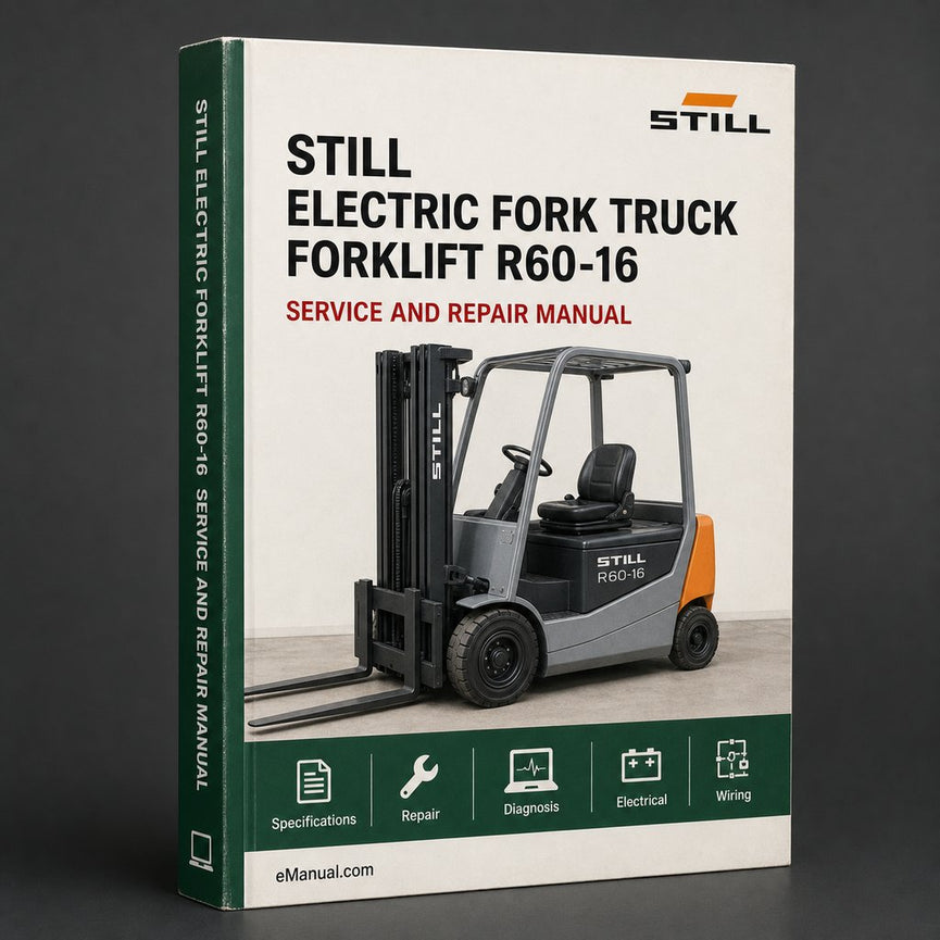 Still Electric Fork Truck Forklift R60-16 R60-18 R60-20 compact Illustrated Master Parts List Manual (Ident-Nr.159247 R6030 R6031 R6032)