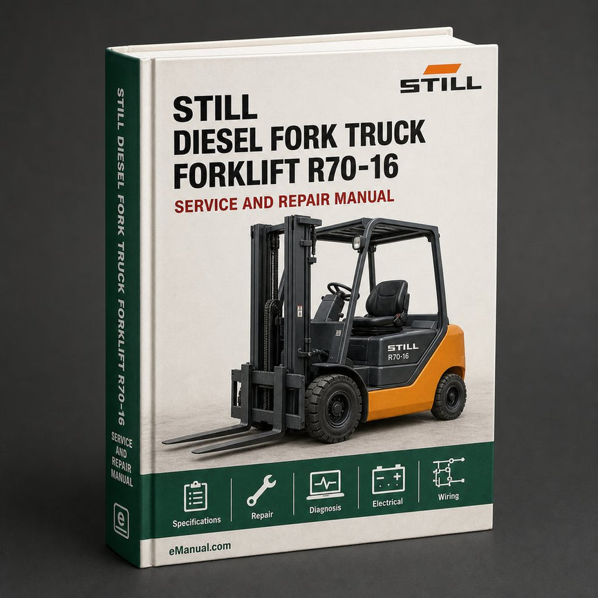 Still Diesel Fork Truck Forklift R70-16 R70-18 R70-20 compact Illustrated Master Parts List Manual (Ident-Nr.160927 R7074 R7075 R7076)