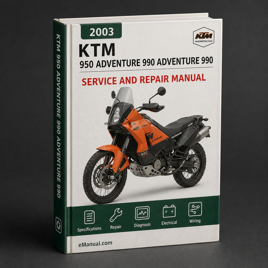 2003 2004 2005 2005 2006 KTM 950 ADVENTURE 990 ADVENTURE 990 Super DUKE 950 SuperMOTO 950 Super ENDURO Motorcycle Workshop Service Repair Manual