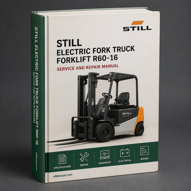 Still Electric Fork Truck Forklift R60-16 R60-18 R60-20 compact Illustrated Master Parts List Manual (Ident-Nr.163766 R6050 R6051 R6052)