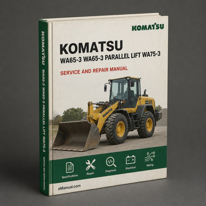 Komatsu WA65-3 WA65-3 Parallel Lift WA75-3 WA85-3 WA90-3 WA95-3 Wheel Loader Workshop Service Repair Manual