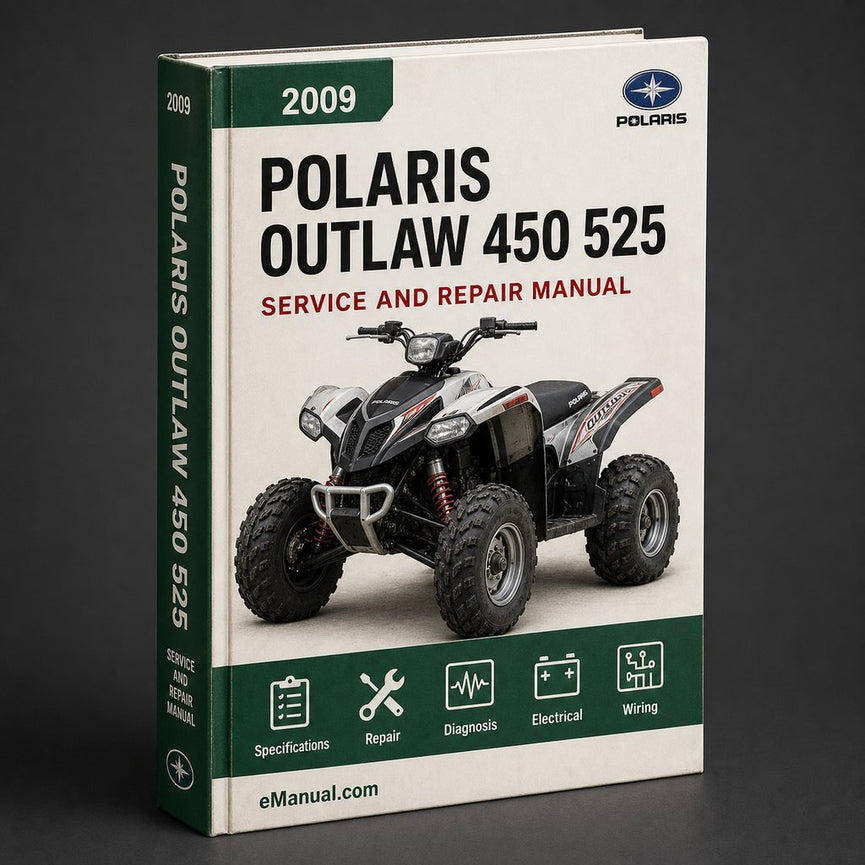 Polaris Outlaw 450 525 Service Repair Manual 2009