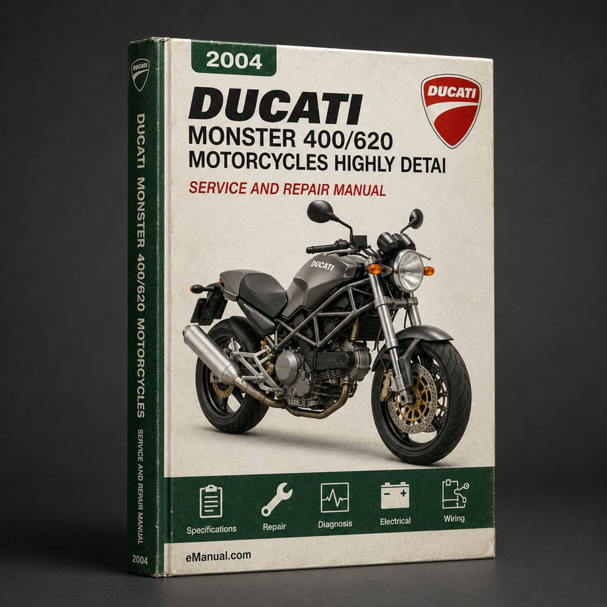 2004-2006 Ducati Monster 400/620 Motorcycles Service Repair Manual (Highly Detailed FSM Preview)